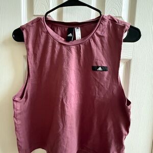 Adidas Women's Sleeveless Crop Top - Mauve